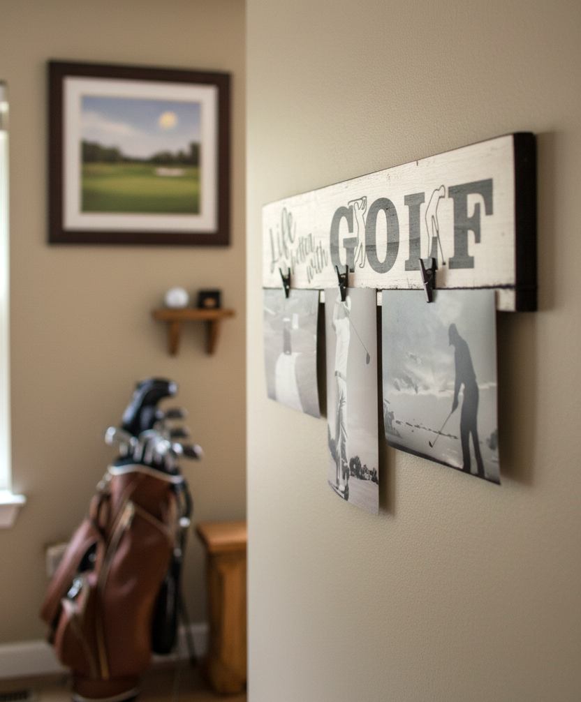 Golf Photo Display: Golfer Gift, Man Cave Decor