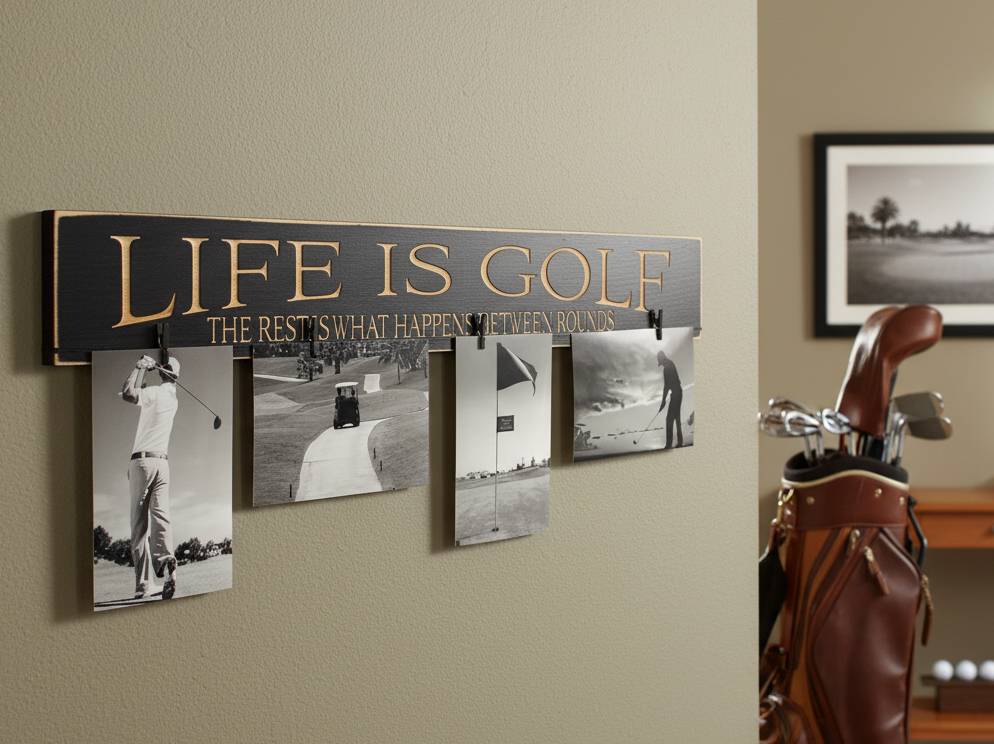 Golf Photo Display: Wood Golf Sign