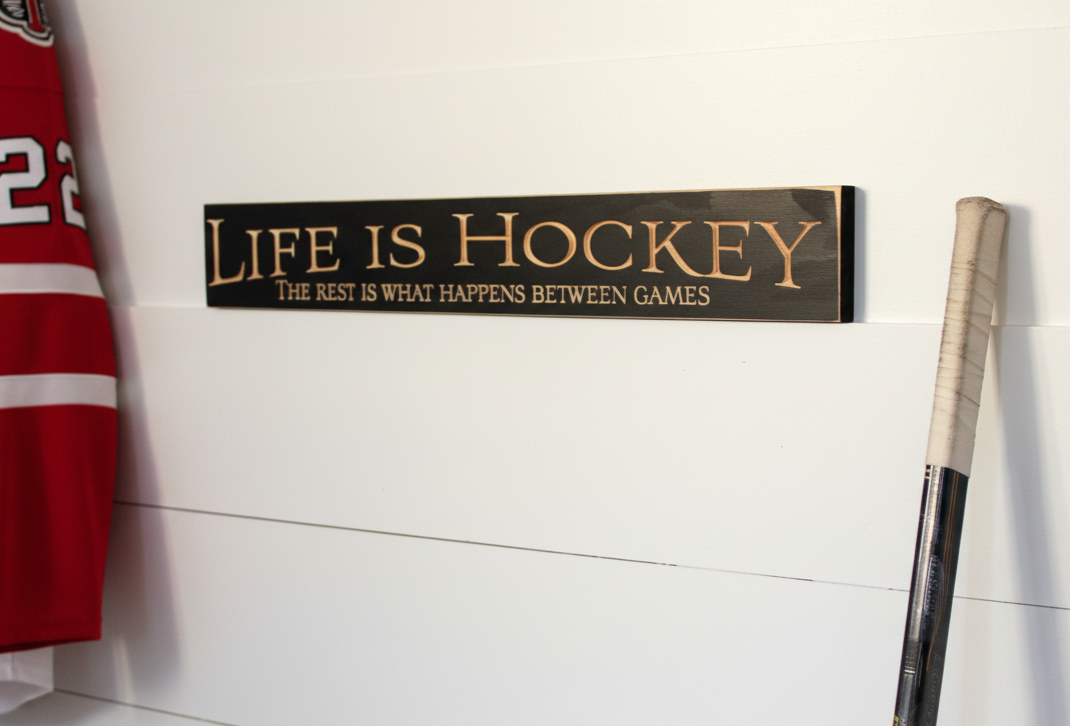 Hockey Wood Sign: Coach Gift, Hockey Player Gift, Hockey Room Decor
