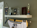 Hockey Puck Display Trophy Shelf: 8" Wide Floating Shelf, Memorabilia, Hockey Player Room Decor (Copy) (Copy)