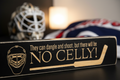 Hockey Goalie Ornament: Black Wood Sign, Gift for Hockey Goalie
