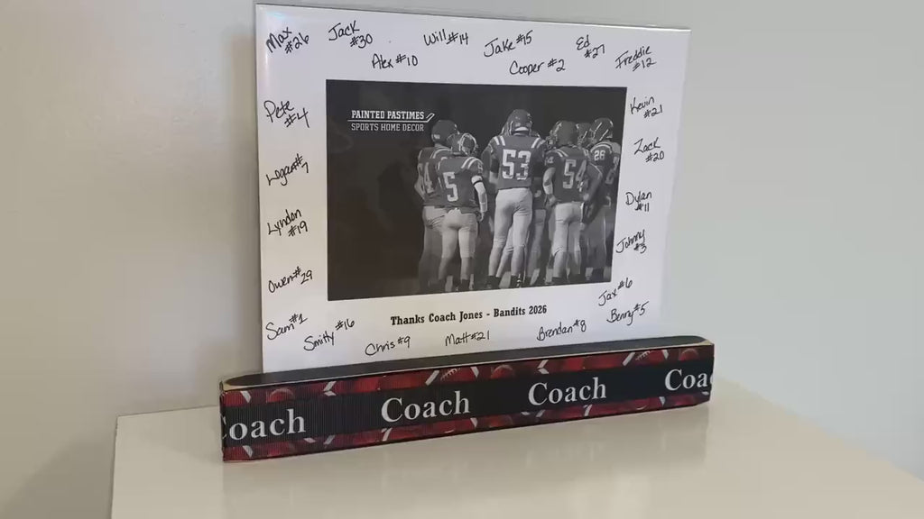 Personalized Football Coach Photo Frame: Team Gift