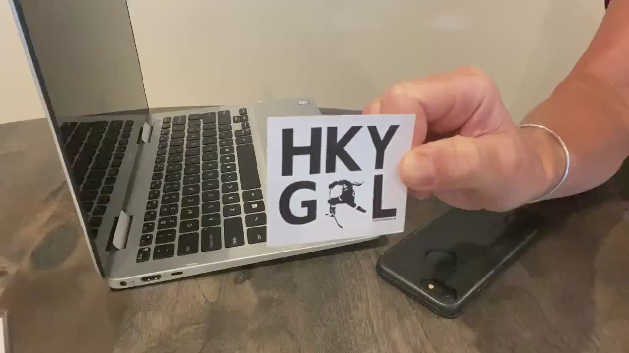 Hockey Girl Decal: Matte Vinyl Sticker for Laptop, Phone, Locker