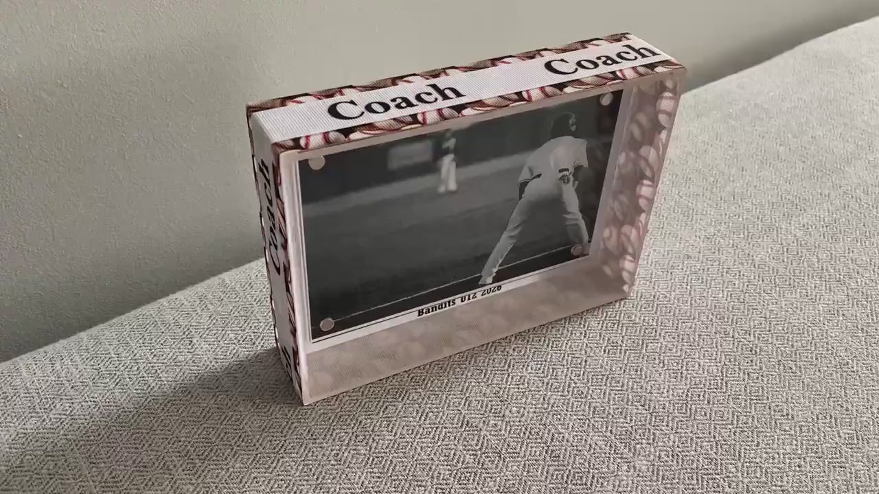 Baseball Coach Custom Photo Frame: Team Gift, Team Mom, Team Manager, Player 4x6