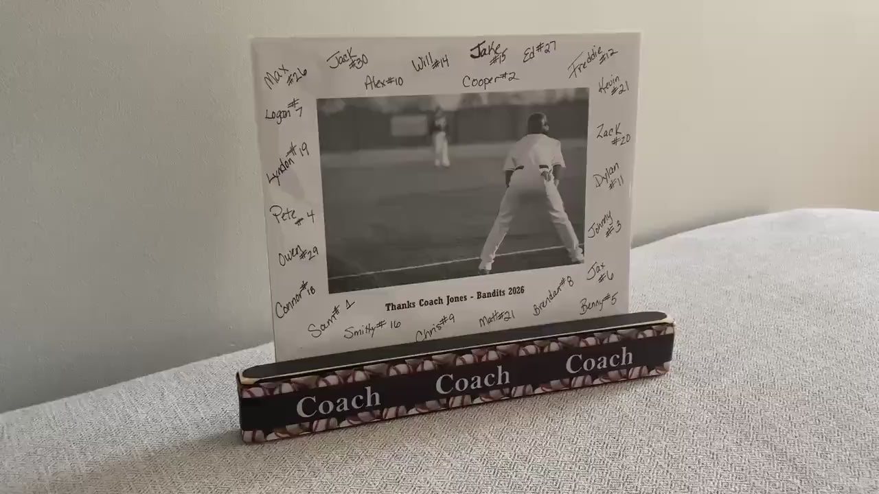 Personalized Baseball Coach Photo Display: Team Gift, Frame