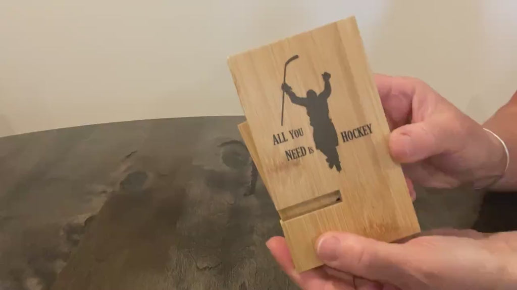 Hockey Phone Stand: Charging Station, Hockey Player Gift