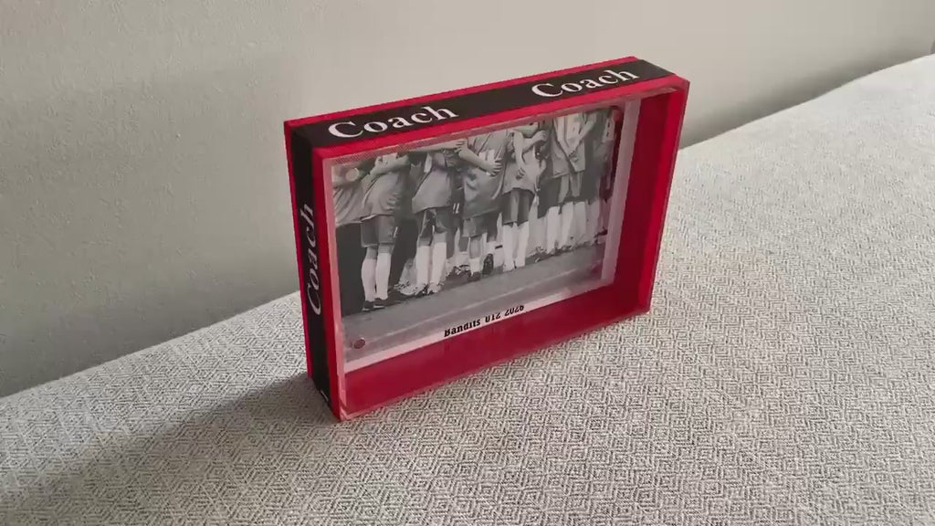 Soccer Coach Custom Photo Frame, Team Colors, Team Signing, 4x6, Any Sport, Baseball, Lacrosse