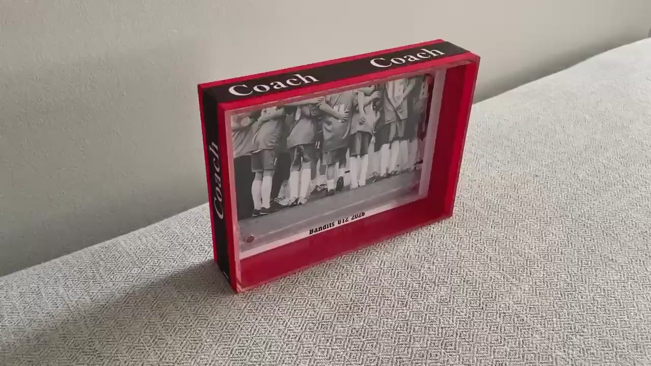 Soccer Coach Custom Photo Frame, Team Colors, Team Signing, 4x6, Any Sport, Baseball, Lacrosse