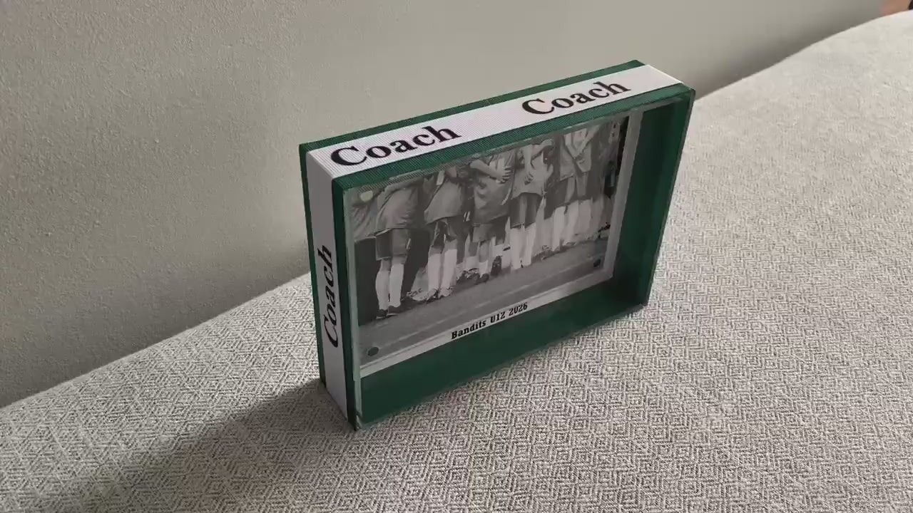 Soccer Coach Custom Photo Frame, Team Colors, Team Signing, 4x6, Any Sport, Baseball, Lacrosse