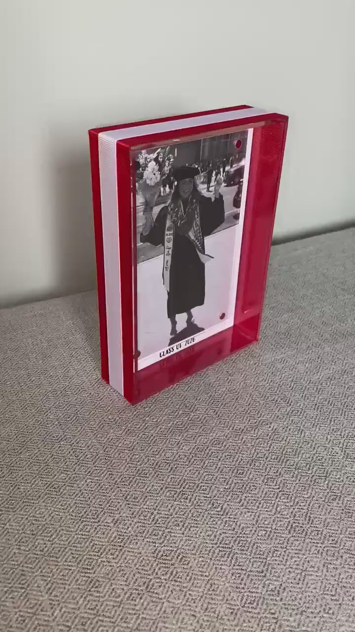 Personalized Graduation Frame: Custom School Color Photo Frame, Senior Gift, High School, College Graduation Gift