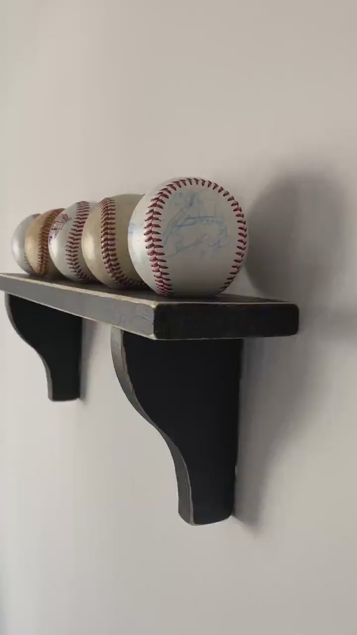 Baseball Display Shelf: Mancave Decor, Gift for Player