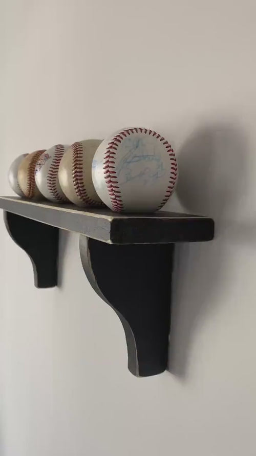 Baseball Display Shelf: Mancave Decor, Gift for Player