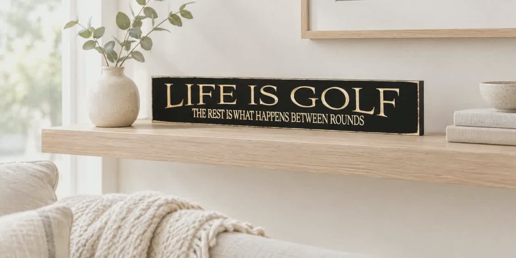 Golf Wood Sign: Dad Gift, Man Cave Decor