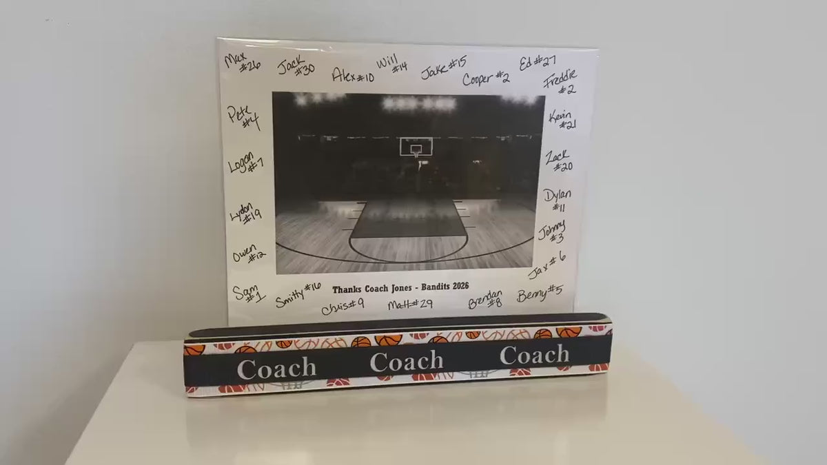 Personalized Basketball Coach Photo Frame:  Team Mom, Team Manager, Player, Senior, Team Gift