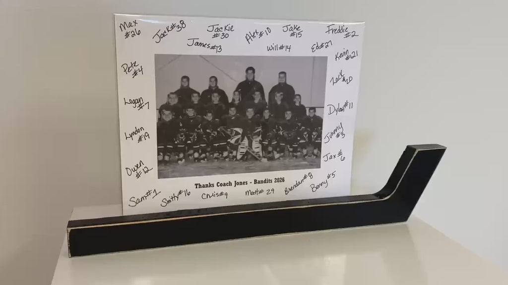 Personalized Hockey Photo Frame: Coach, Team Mom, Team Manager, Player, Senior, Team Gift