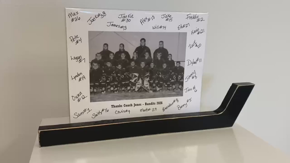 Personalized Hockey Photo Frame: Coach, Team Mom, Team Manager, Player, Senior, Team Gift