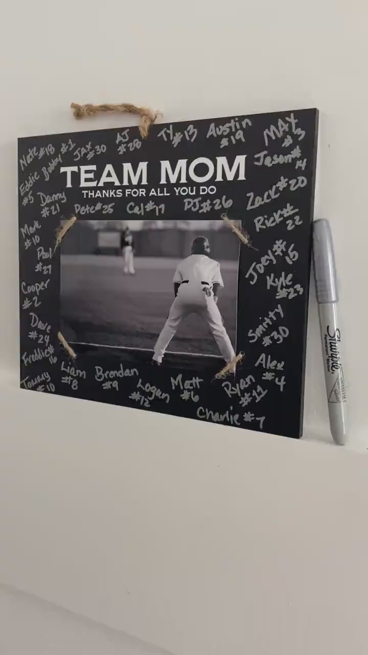 Personalized Team Mom Photo Display: Sports Gift