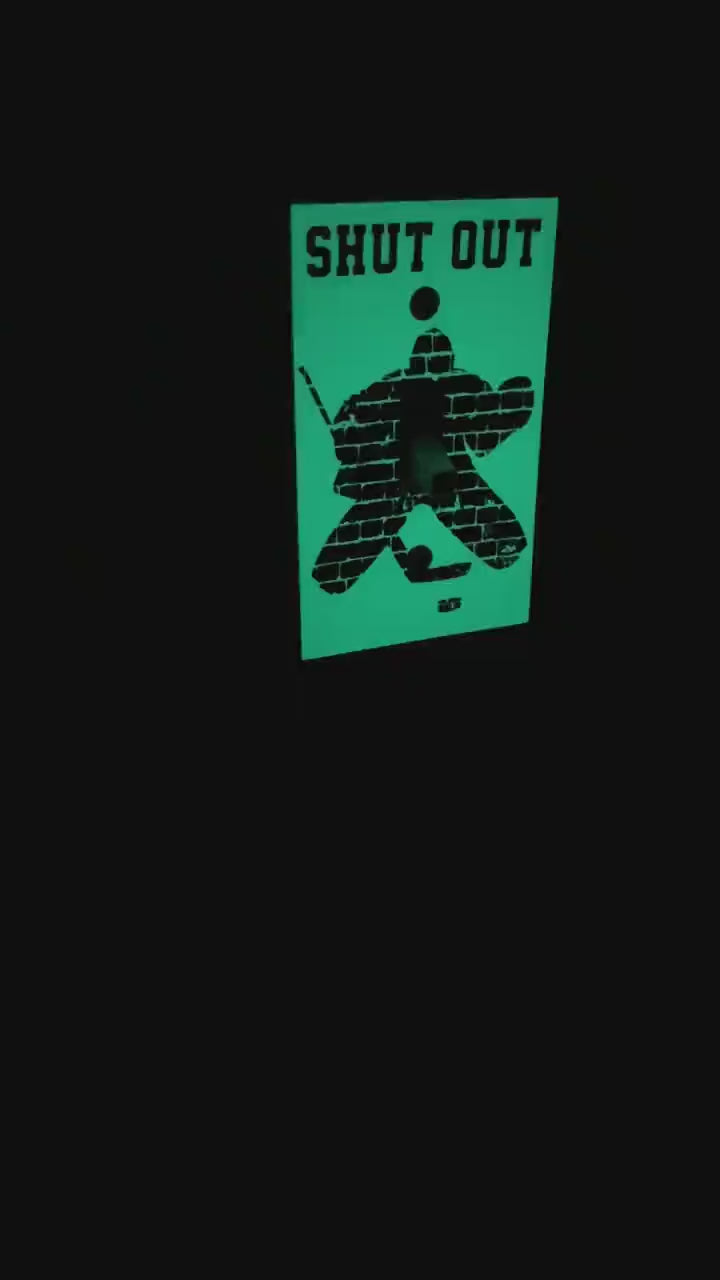 Glow in the Dark Hockey Goalie Light Switch Cover Decal