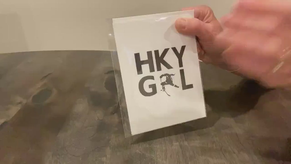 Hockey Girl Greeting Card: HKY GRL Design
