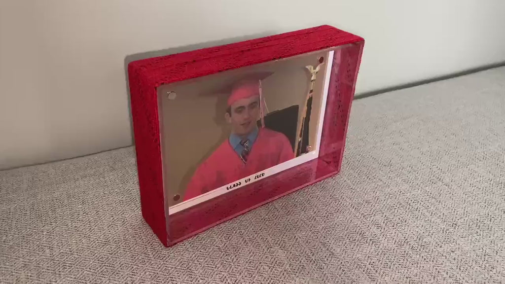 Hockey Laces Graduation Frame: Custom Photo Frame, 4x6, Class of 2026, High School or College Senior Gift