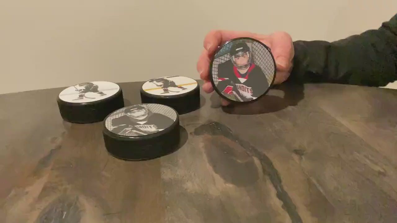 Personalized Hockey Photo Puck: Custom Hockey Gift
