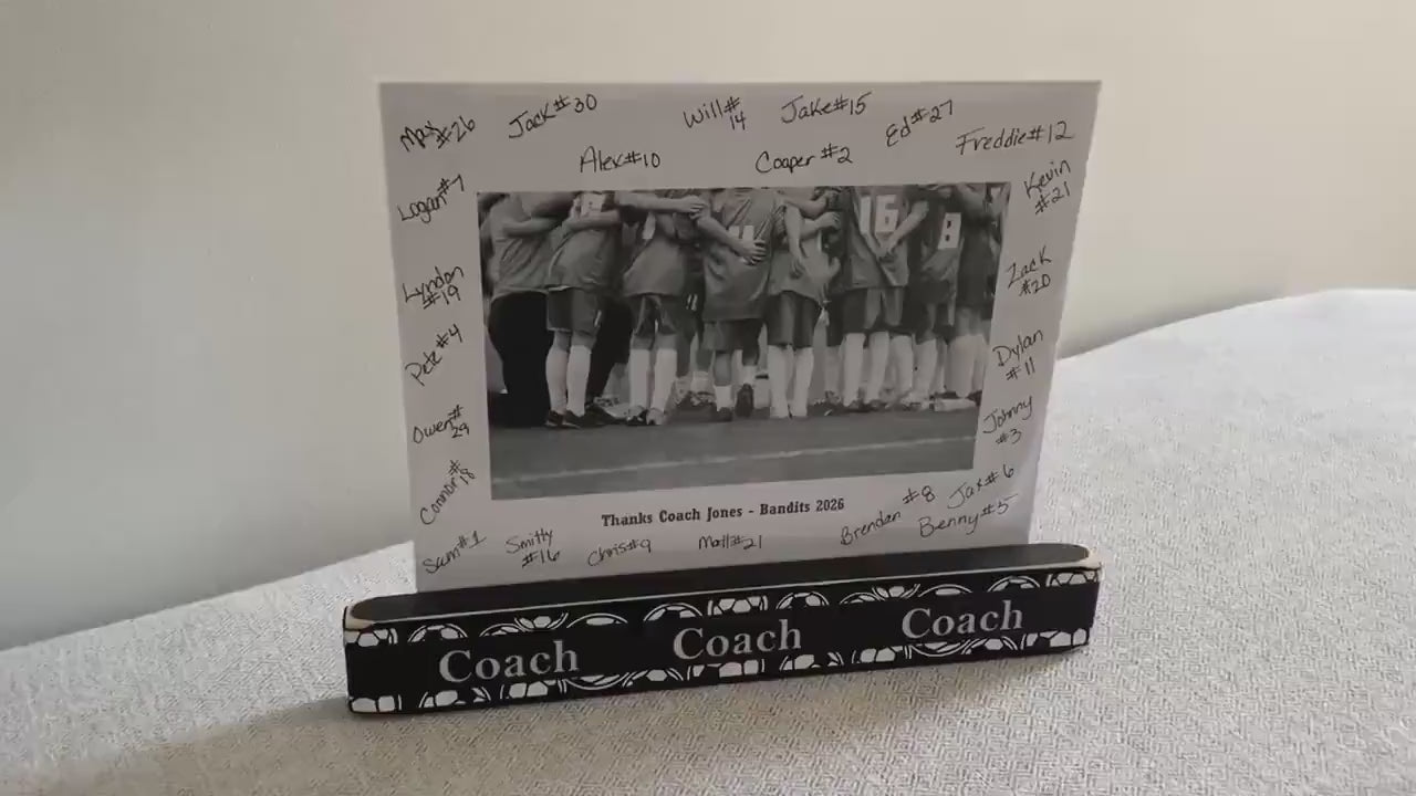 Personalized Soccer Coach Photo Display: Team Gift, Soccer Frame