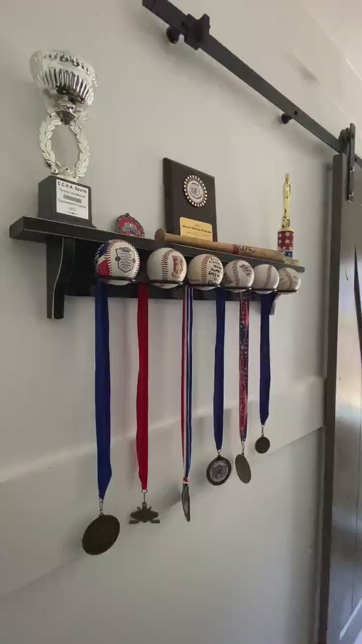 Baseball Display Shelf, Trophy & Memorabilia Holder