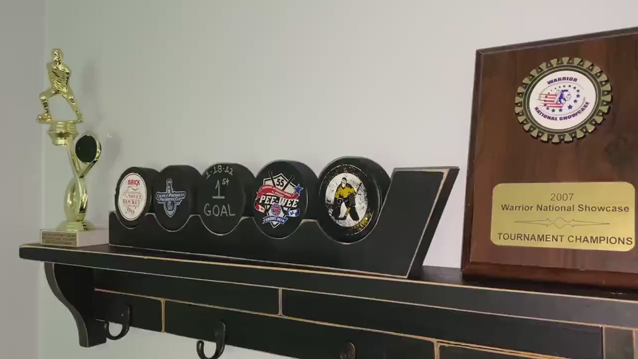 Hockey Puck Display: Holder, Rack, Hockey Player or Fan Gift