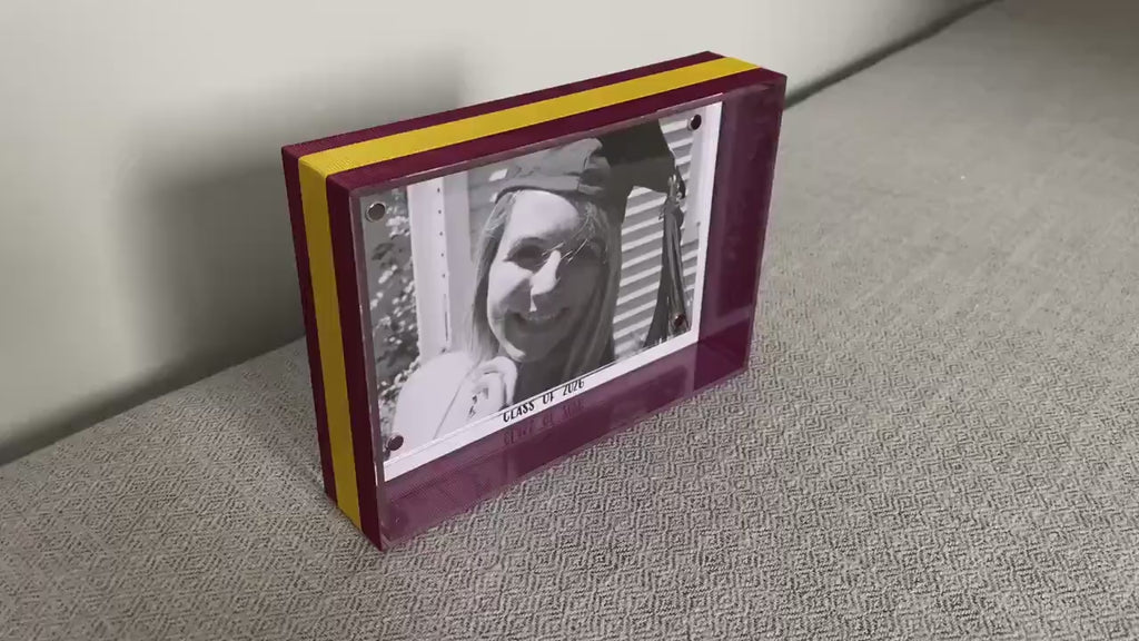 Graduation Frame: Custom School Color Photo Frame, Senior Gift, High School, College Graduation Gift