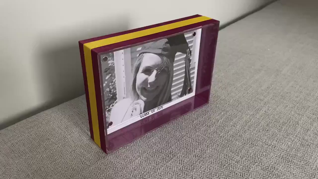 Graduation Frame: Custom School Color Photo Frame, Senior Gift, High School, College Graduation Gift