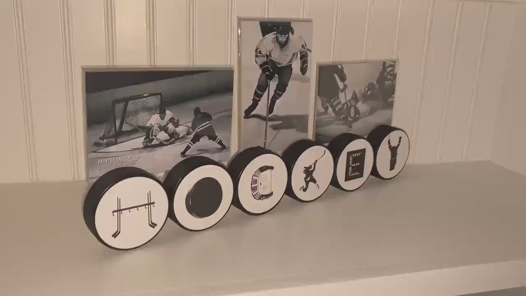 Hockey Puck Photo Frame, Sports Home Decor