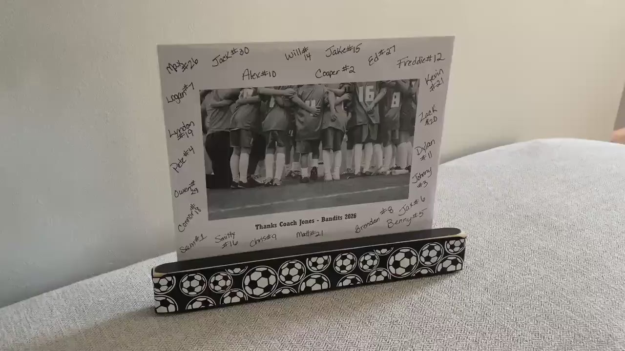Personalized Soccer Coach Photo Display: Team Gift, Soccer Frame