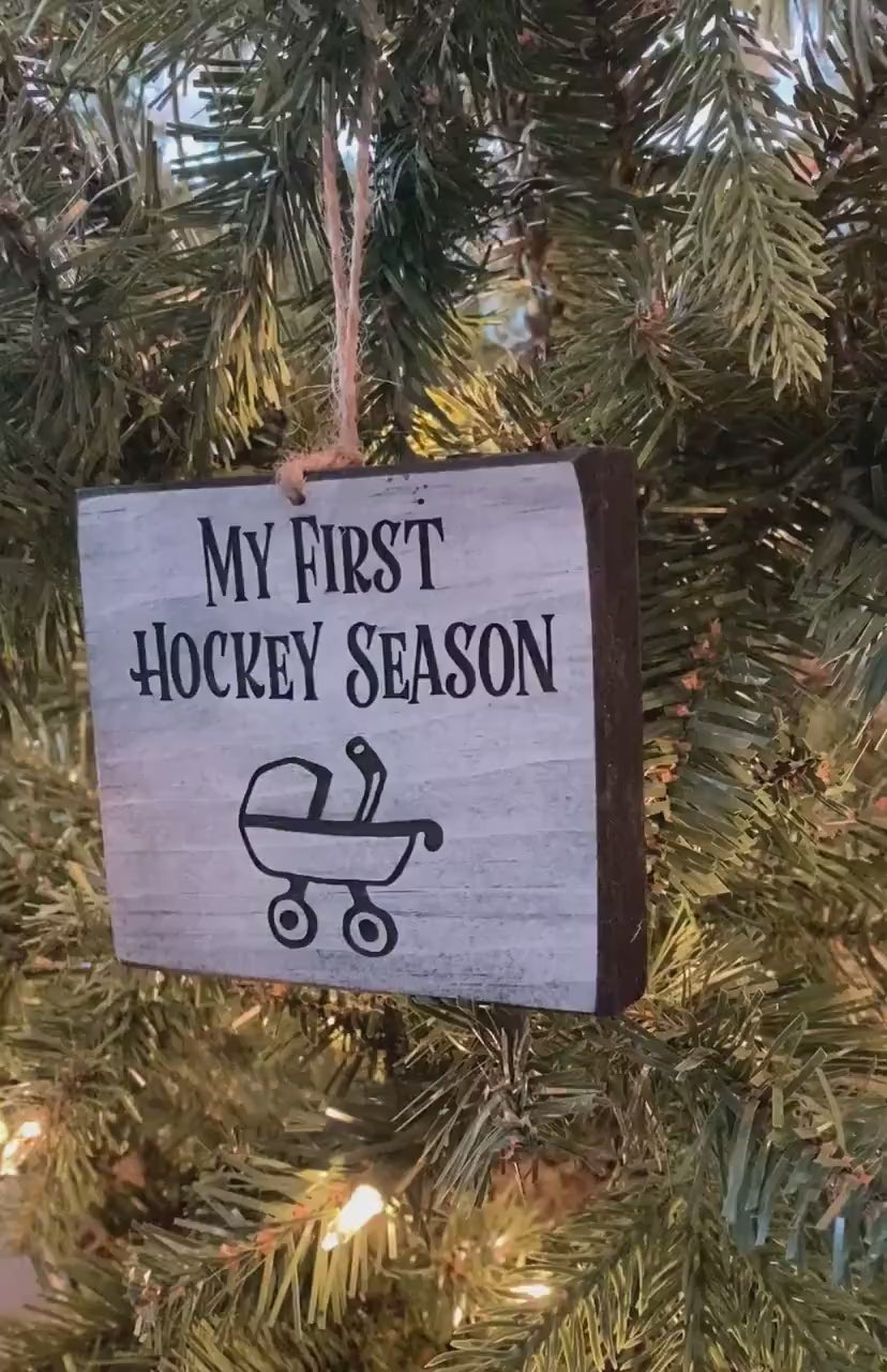 Hockey Baby Ornament: Hockey Mom Christmas Gift