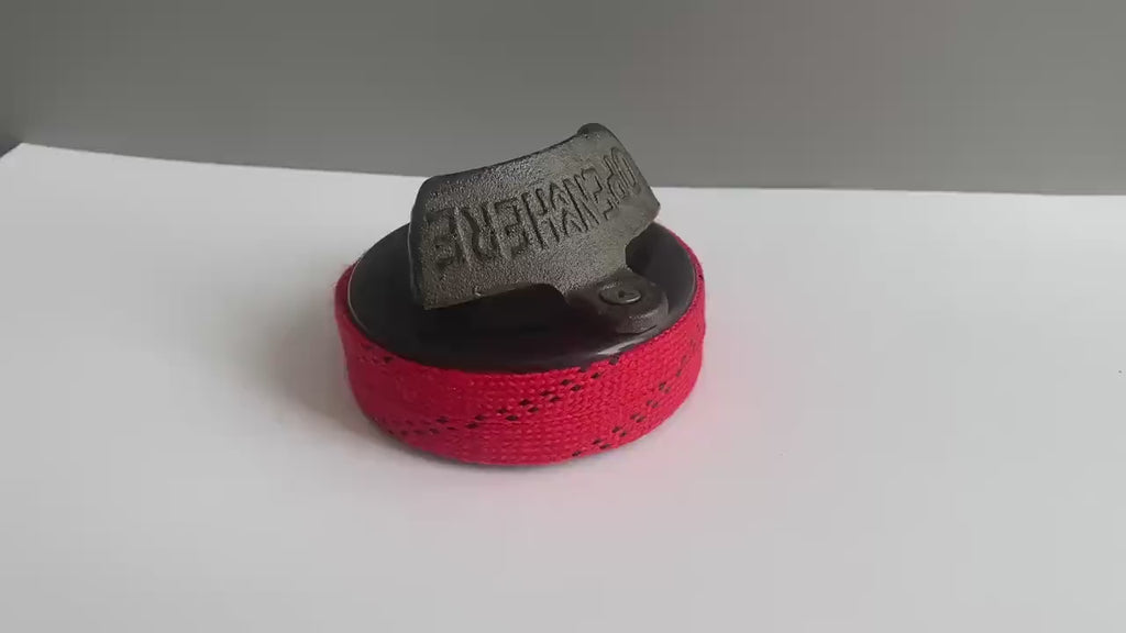 Hockey Puck Bottle Opener: Hockey Laces, Gift for Hockey Fan, Coach, Dad