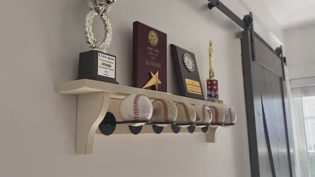 Baseball Display Shelf: Player or Coach Gift, Trophy Rack