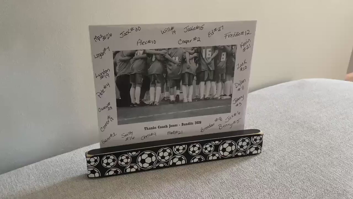 Personalized Soccer Coach Photo Display: Team Gift, Soccer Frame