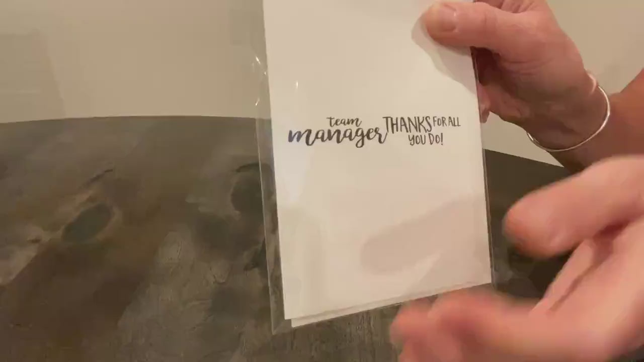 Hockey Team Manager Thank You Card: End of Season Gift