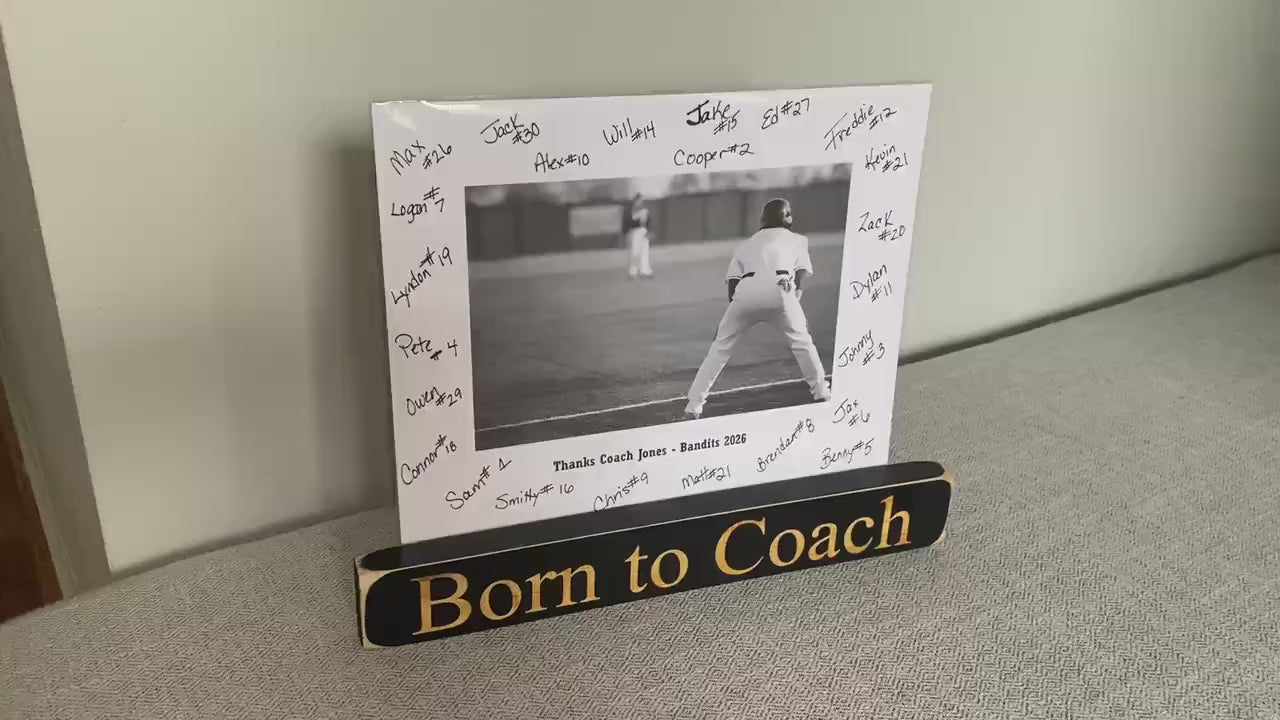 Coach Gift: Wood Sign, Sports Team Decor, Born to Coach