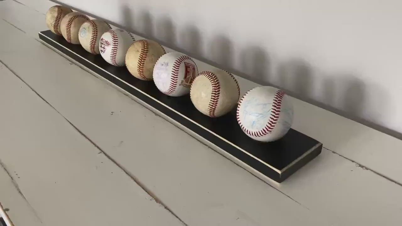 Baseball Display Rack: Mancave Decor, Baseball Gift