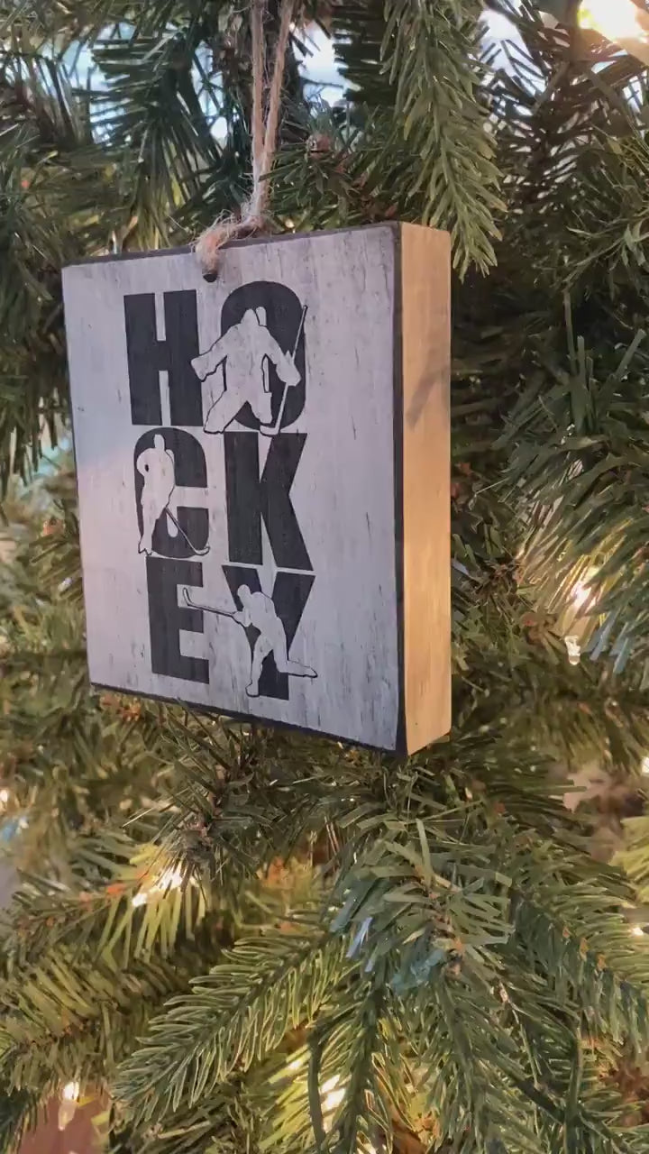 Hockey Ornament: Hockey Player, Fan, Coach, Mom, Dad Christmas Gift