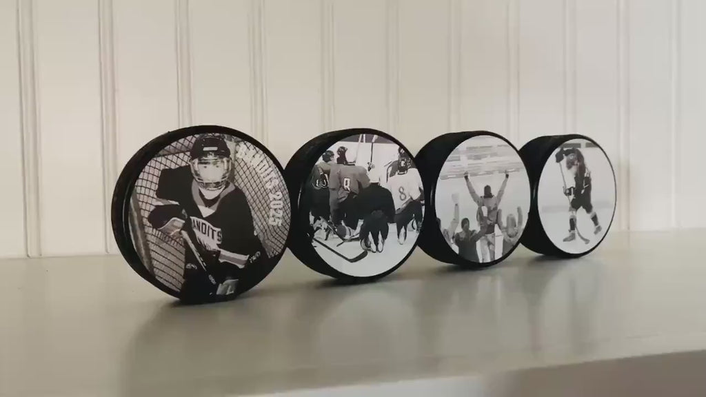 Custom Photo Hockey Puck: Personalized Hockey Gift