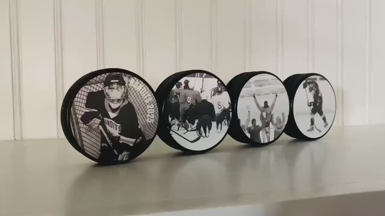 Custom Photo Hockey Puck: Personalized Hockey Gift