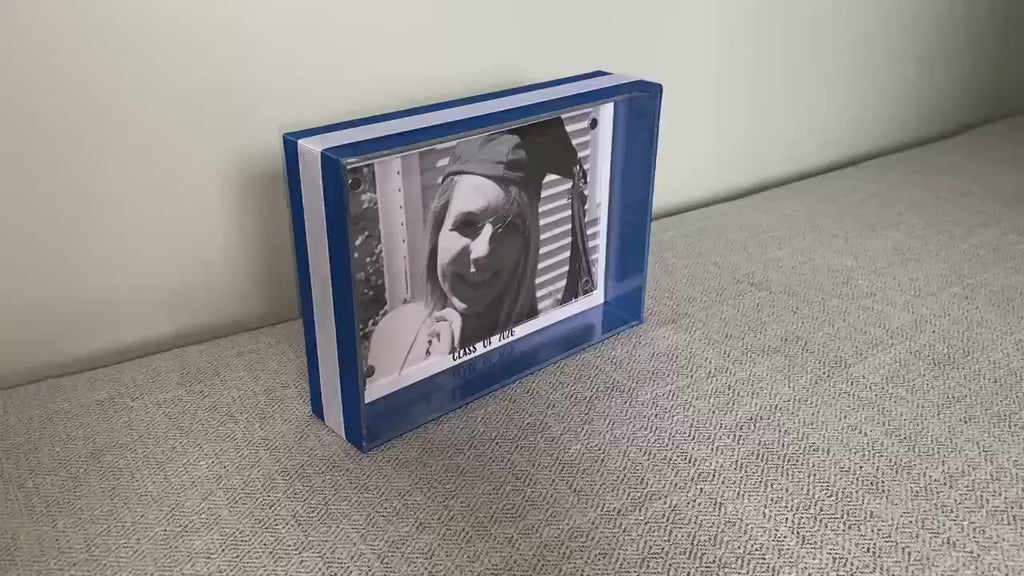 Personalized Graduation Frame: Custom School Color Photo Frame, Class of 2026, Senior Gift, High School, College Graduation Gift