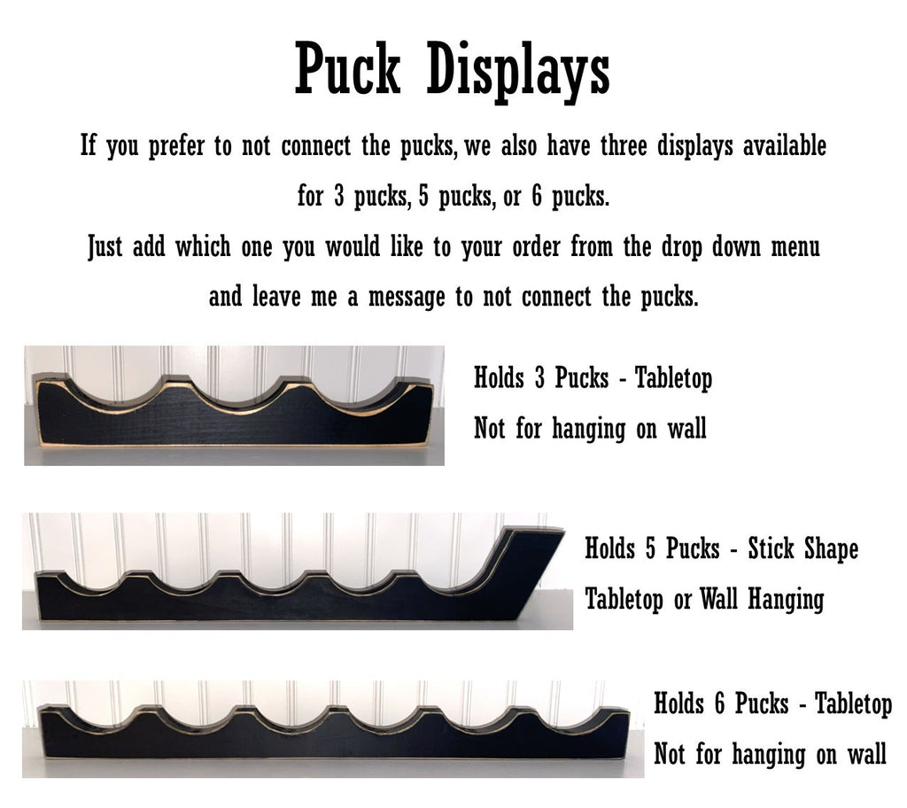 Custom Hockey Dad Gift: Hockey Puck Photo Display, Personalized Photos
