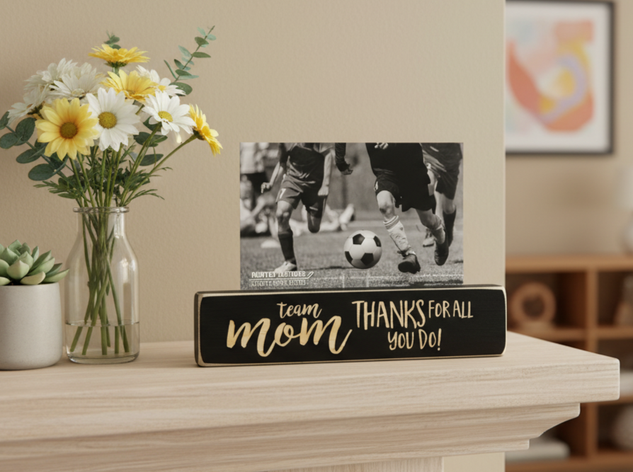 soccer-team-mom-photo-frame-in-homey-settinga