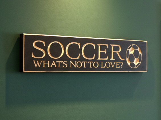 Soccer Photo Display: Wood Sign