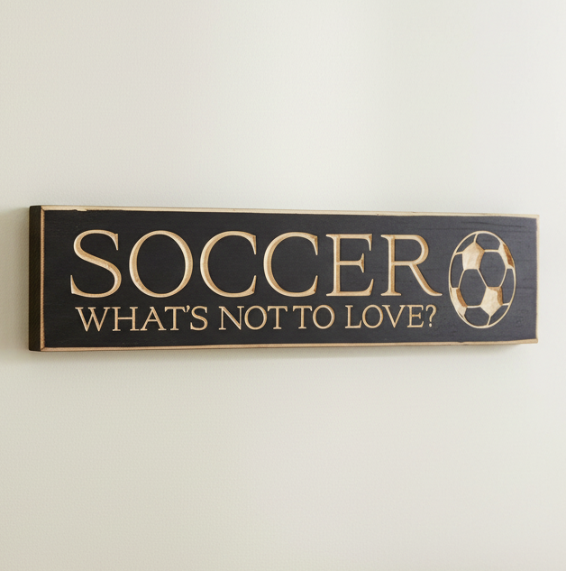Soccer Photo Display: Wood Sign