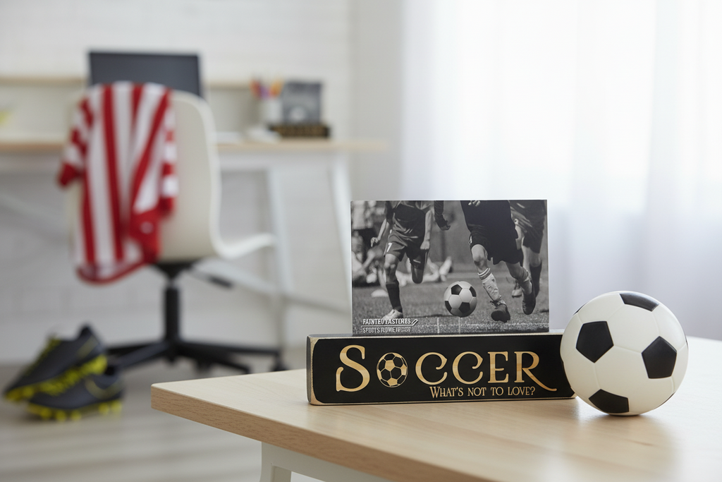 Soccer Sign: Gift for Player, Coach, or Team, Laser Cut Wood