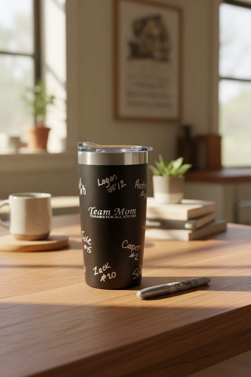 Personalized Team Manager Tumbler: Team Signing Gift