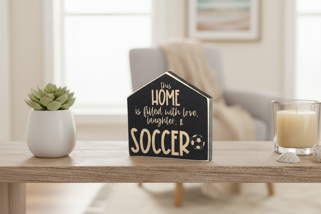 Soccer Home Sign: Gift for Soccer Mom, Coach, or Player